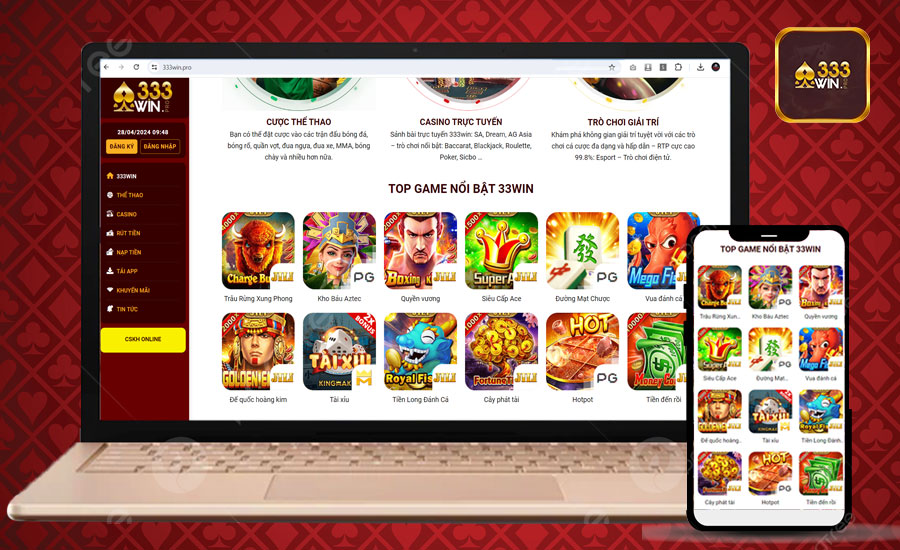 Trò chơi nhà cái 333win đa dạng